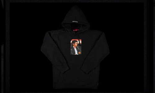 SWEAT SHIRT À CAPUCHE SS17 SUPREME MICHAEL JACKSON NOIR NEUF M