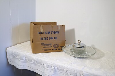 VOGUE KROMEX LAZY SUSAN TURNTABLE Relish Vegetable Center Dip Bowl w/Lid w/Box