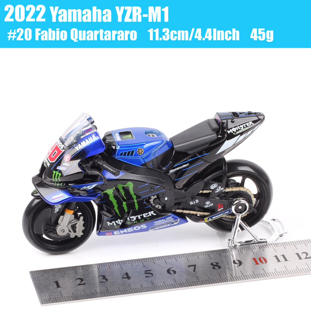 1/18 Maisto Yamaha YZR-M1 #20 #21 #25 Racer Motorcycle Model Bike