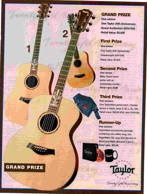 PPOT2 11X16 WERBUNG/BILD - TAYLOR GUITARS