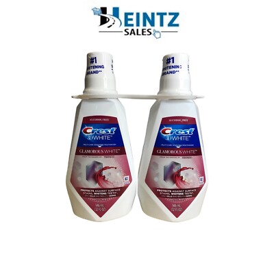 CREST 2-Pack 3D White Multi-Care Glamorous White Whitening Mouthwash