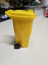 Rehrig Mini Waste Management Trash Cart Desk Yellow 100 Ml Replica