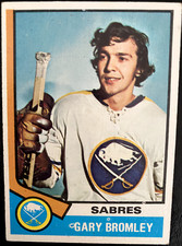 Gary BROMLEY  1974-75 Topps card #7 Buffalo Sabres