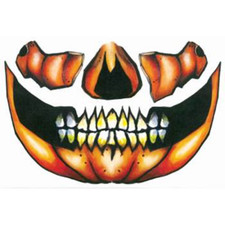 Forum Novelties, Scary Pumpkin Face Temporary Tattoo