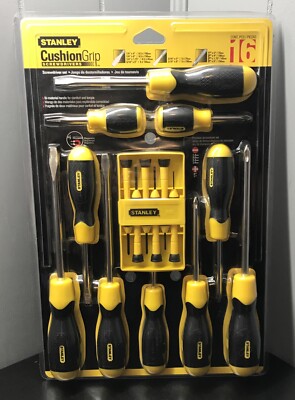 Stanley 94-549 CushionGrip Cushion Grip Screwdriver Set 16 Piece - New!