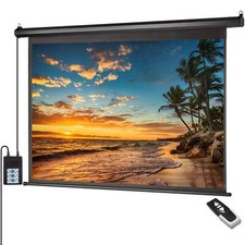 Motorized Projector Screen 100 inch 16:9 HD Diagonal Indoor and Outdoor Electric
