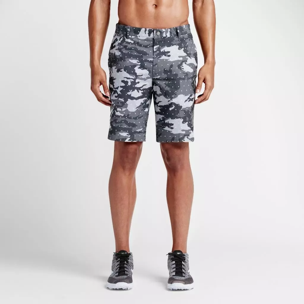 NIKE GOLF MODERN WASHED DOT GOLF SHORTS GREY WHITE 802703 010 MENS