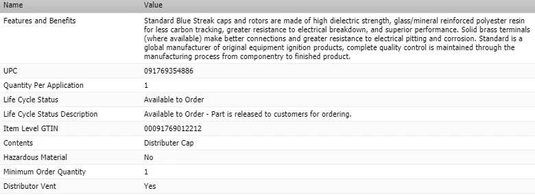 Tapa de distribuidor SMP STANDARD para FORD F600 1981-1991 V8-6,1 L Foto 3 de 4