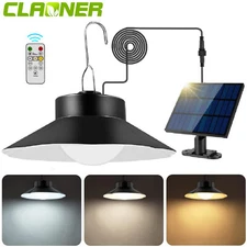 40LED Solar Pendant Lights Outdoor Indoor Dusk to Dawn Solar Powered Shed Lamp