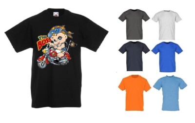 Kinder T Shirt 7 Farbvarianten Motorrad Cruiser & Bikermotiv Modell The Boss