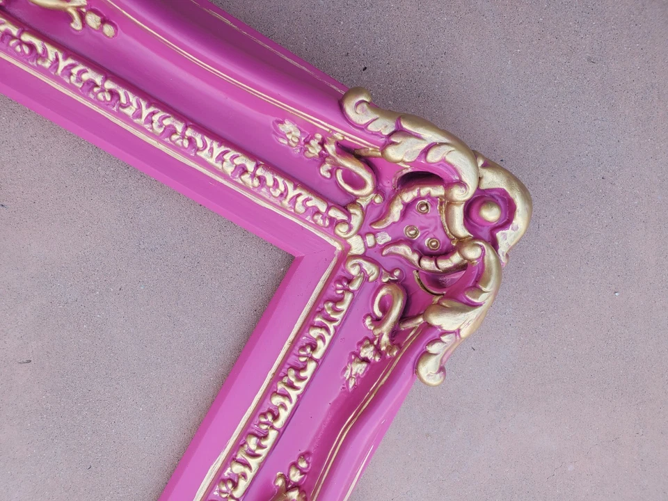 Marco de fotos rosa intenso 16x20, ilustraciones de marco ornamentado, ideas de habitación de bebé, regalo para niñas Foto 3 de 4