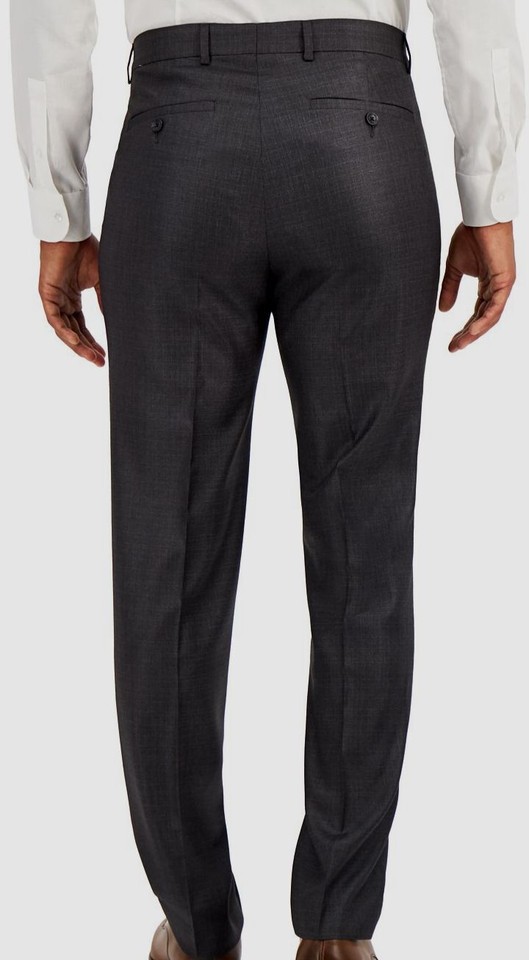 Cole Men's Gray TechniCole SlimFit Trousers Dress Pants Size