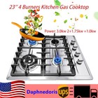 New Listing23in Gas Cooktop Stove Top 4 Burners Built-In Lpg/Ng Gas Cooktop For Kitchen