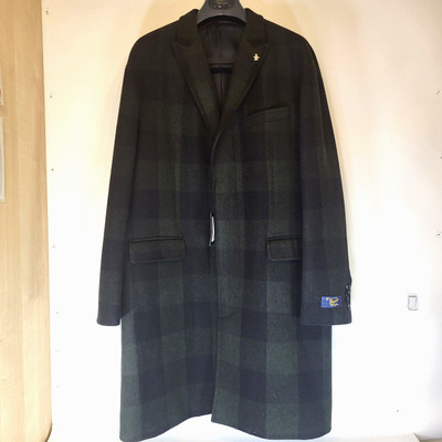 Original Penguin Herren Mantel Coat Jacke Tailored Dunkeloliv Größe 40 Nagelneu