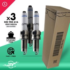 3PC Spark Plugs Set Fits For VW Up Seat Mii Skoda Citigo 1.0l Bosch C728