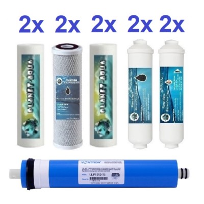 Ersatz Filter Set 6 Stufen 1 Jahr + 50 GPD Membrane Umkehr Osmose Anlage Wasser