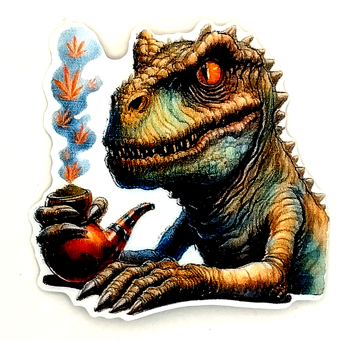 T-Rex Vinyl Weed Sticker UV Safe Weatherproof Dinosaur Stoner Decal