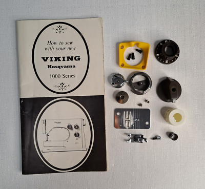 Husqvarna Viking Vtg Sewing Machine Book & Replacement Parts 1000 Series