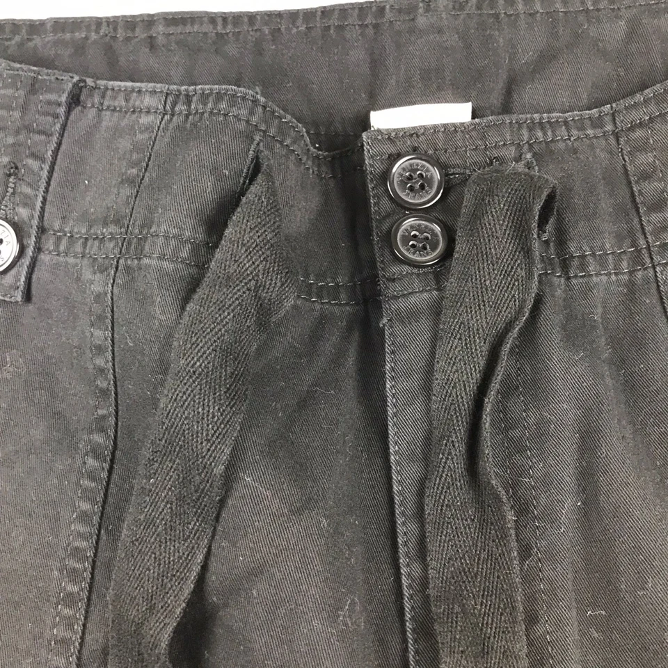 Pantalones Venezia Mujer 18 Promedio Negro Algodón Elástico Bolsillos con Cordón Nuevos con Etiquetas Foto 4 de 4