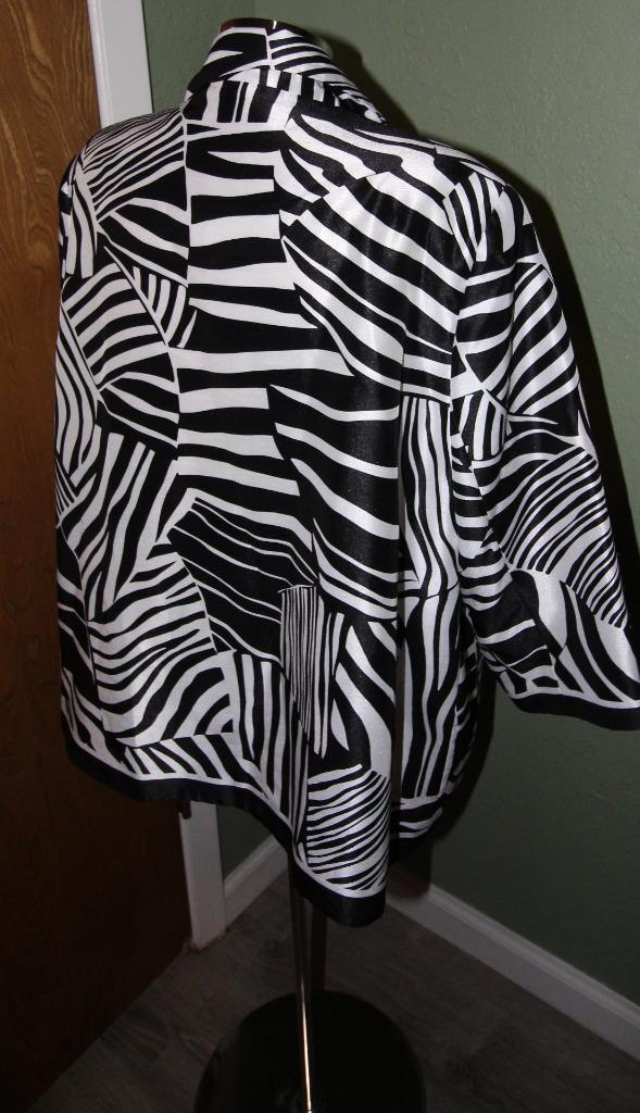 TanJay Lined Black White Jacket Polyester 20W Wom… - image 3
