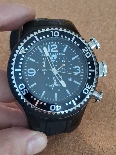 Reloj Swiss Legend Hecho en Suiza Reloj Cronógrafo Resistente al Agua 100m BATERÍA NUEVA