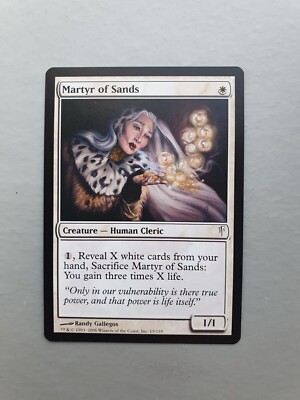 Martyr of Sands, MTG Cold Snap (2006). Common White Creature NM