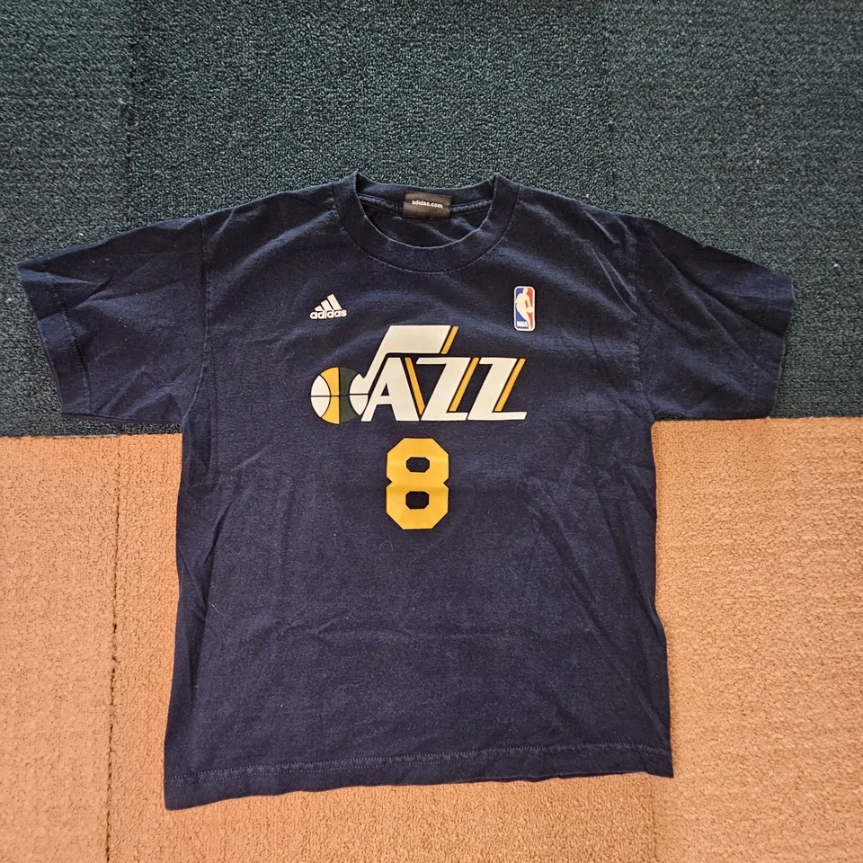 Deron Williams Adidas Utah Jazz Adult T-Shirt Small Blue Graphic SS crew K7a - Image 3 of 4