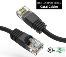 Cat. 6 UTP Ethernet Network Booted Patch Cable 24AWG Stranded 10ft/20ft/25ft