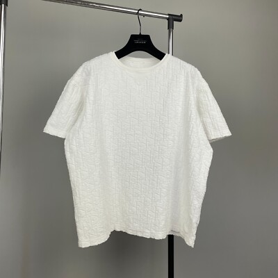 Dior Men's Oblique Terry White Short Sleeve T-Shirt – Size L | eBay