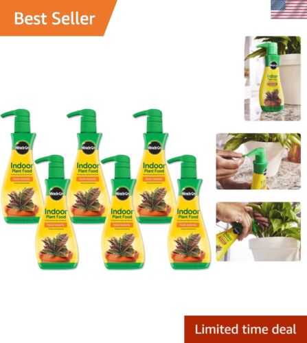 Indoor Plant Food 6-Pack: Instant Liquid Fertilizer for Healthy Houseplants