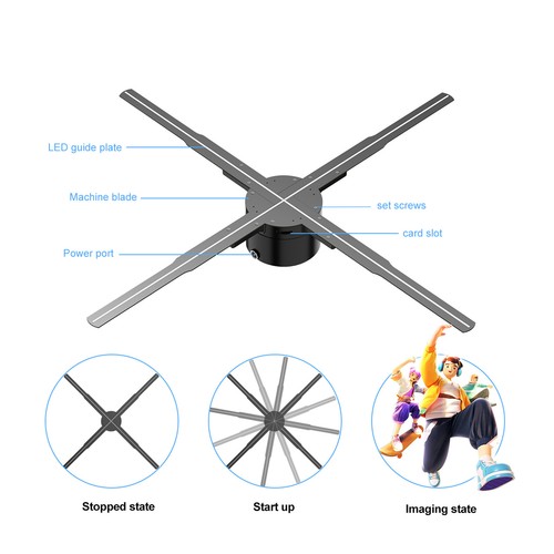 62CM Wifi 3DHolographic Projector Hologram Advertising Player Machine 16G Memory - Picture 8 of 12