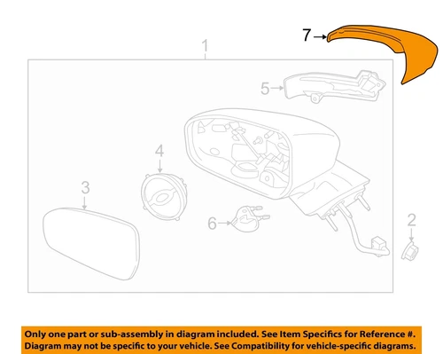 FORD OEM 13-20 Fusion Front Door Outside Mirrors-Mirror Cover DS7Z17D742BAPTM