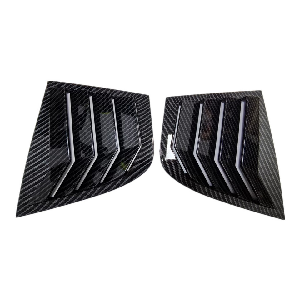 For 20182023 Kia Stinger ABS Carbon Fiber Rear Window Quarter Louver Cover Trim eBay