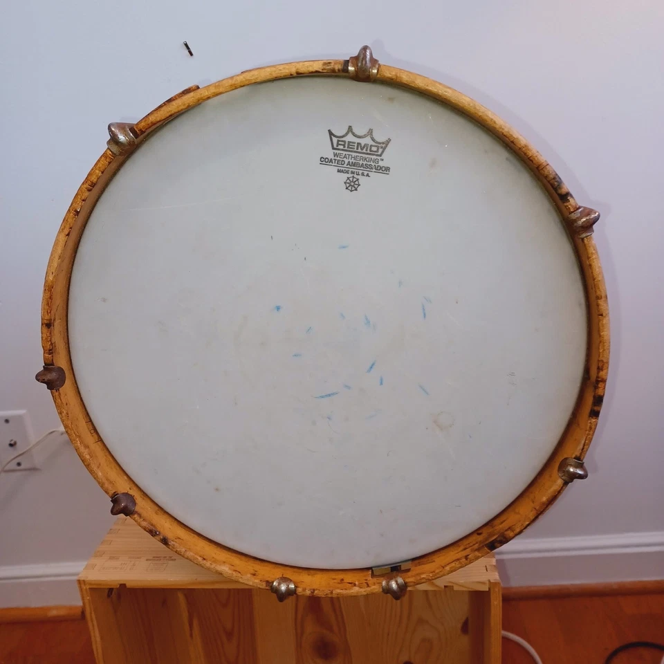 Tambor de colección Weather KING Emperor 14,5 x 9,5" recubierto embajador resistente EE. UU. Foto 3 de 4