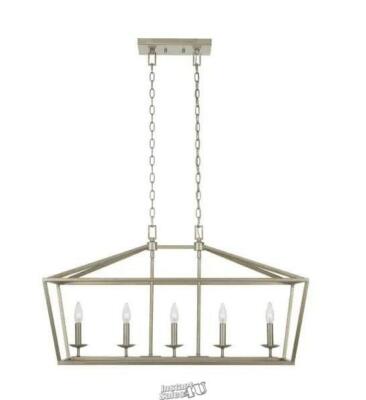 Home Decorators Collection Weyburn 5-Light Antique Silver Caged Chandelier