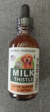Milk Thistle Liquid Drops for Dogs  Cats / Liver Support  Detox / 2 Fl.Oz.