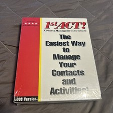 1st Act Contact Management Software Dos Version 1991 Brand New