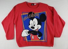 Mickey Mouse Mickey Unlimited Sweatshirt Sz M/L Red Long Sleeve Vintage 90s Y2K