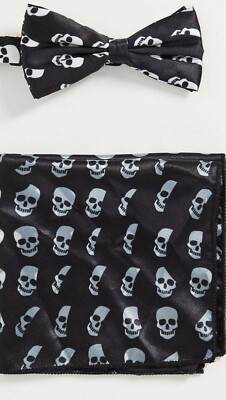 Coffret Nœud Papillon Et Pochette Bolongaro Trevor - Motif Tête De Mort & E.T. - Neuf Avec étiquettes