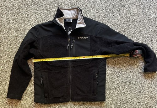 Spyder Fleece Jacket Boys Black Full Zip Pockets Long Sleeve - Picture 4 of 10