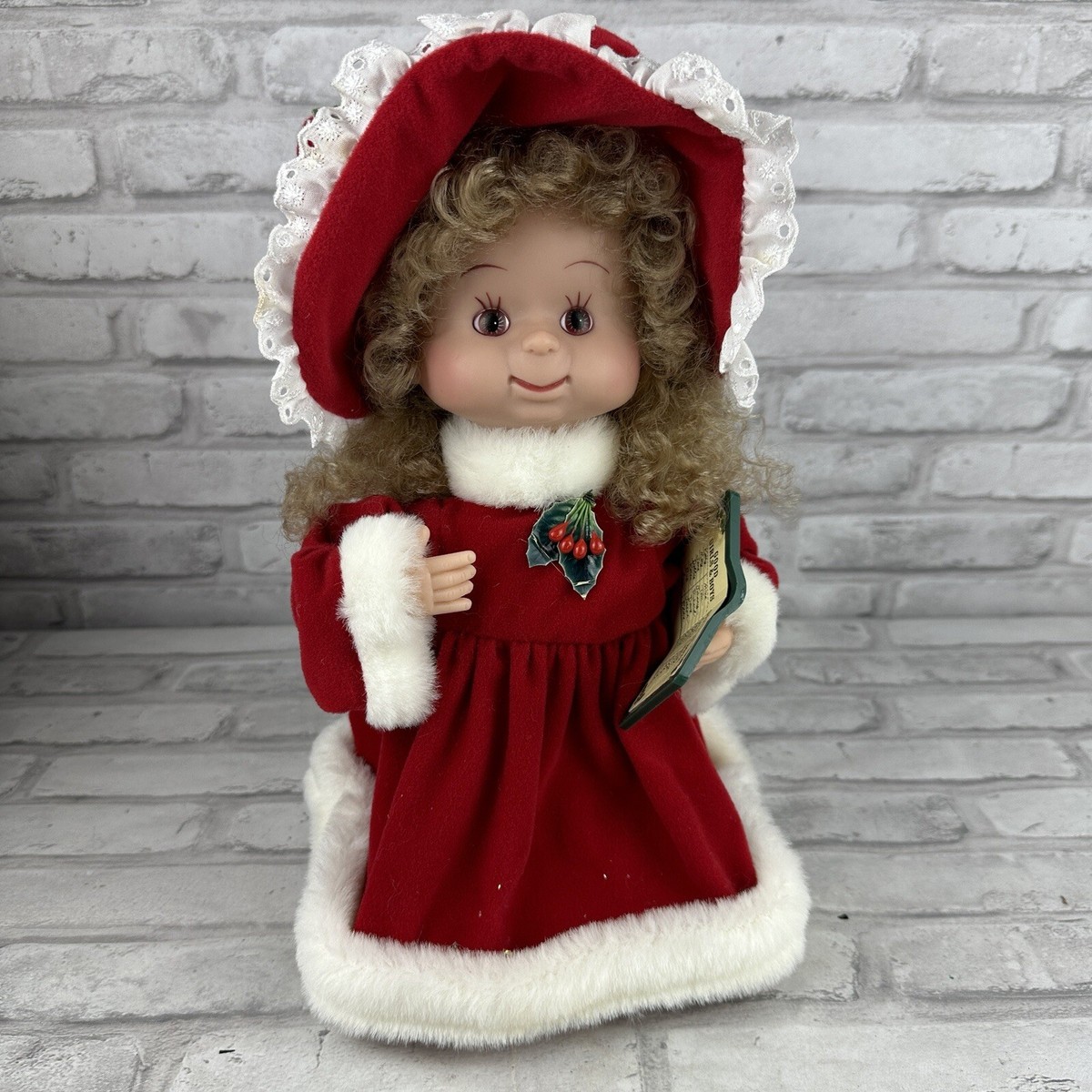 Santas Best Undercover Kids Animated Christmas Girl Doll Curly