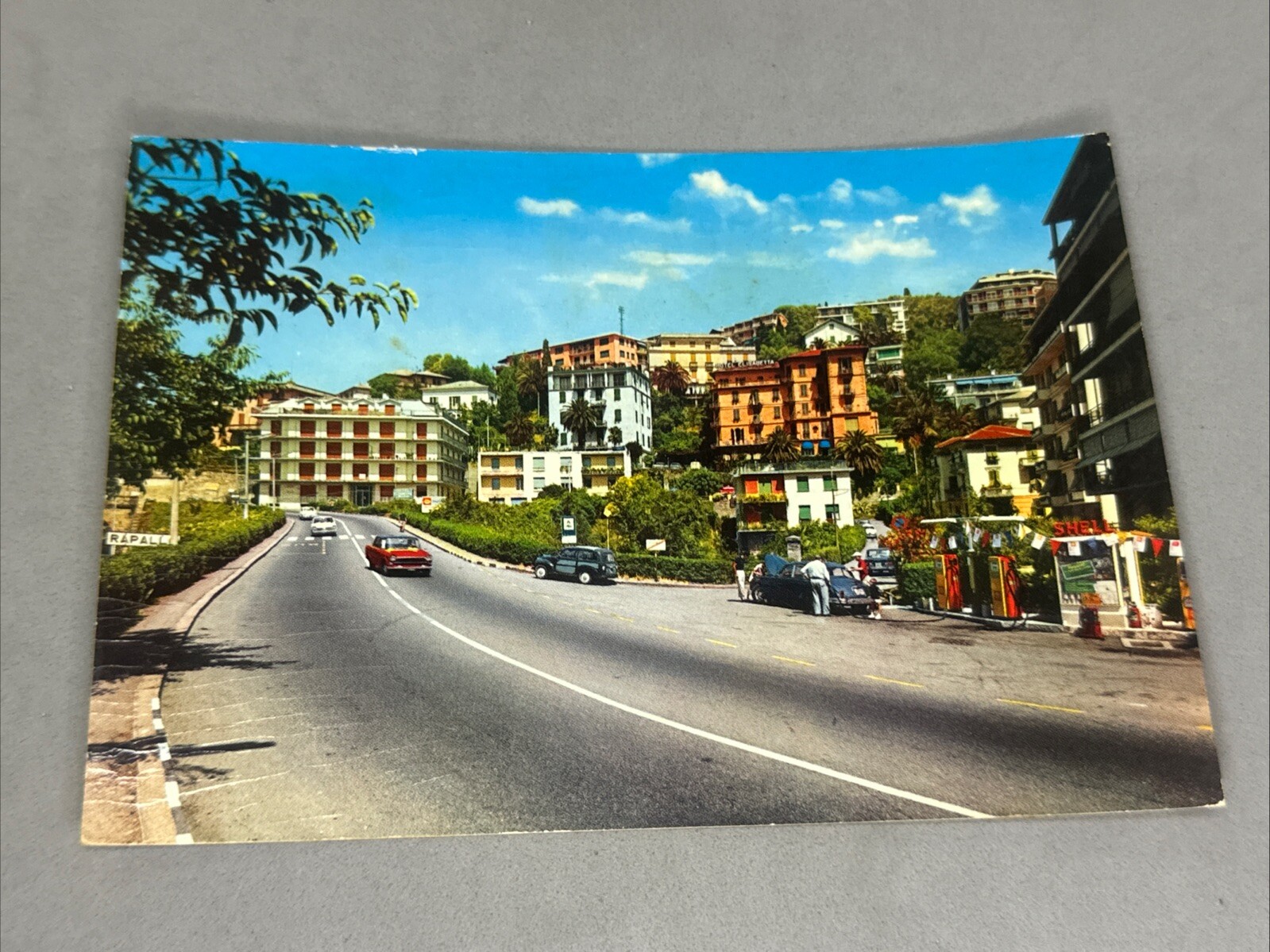 RAPALLO HOTEL ELISABETTA E VILLINI Cartolina a Colori - VINTAGE POSTCARD - COLLE