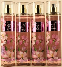 QTY 4 - Bath & Body Works SWEET PEA Fine Fragrance Body Mist Spray 8 Oz