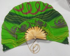 Decorative Clam-shell Cloth and Bamboo Hand Fan