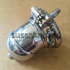 New Metal Men's Anti-Off Locking Belt Stainless Steel Male Chastity Cage Device