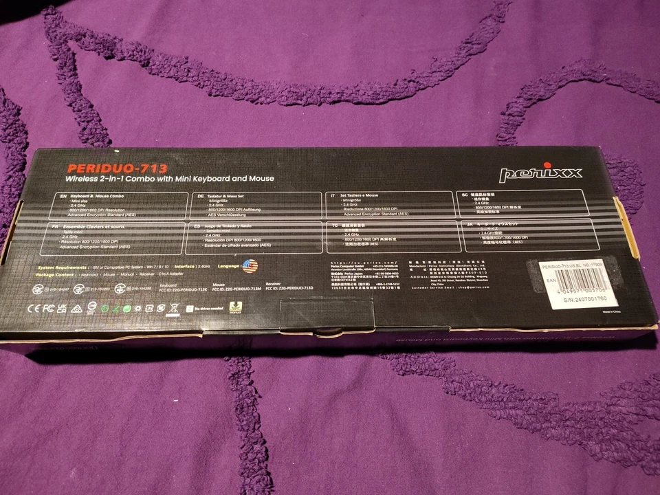 Perixx PERIDUO-713 Wireless Mini Keyboard and Mouse Combo- Retro Round Keys Blue - Image 2 of 4