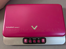 VTech Schulstart Laptop E Lerncomputer mit Maus, Rechnen, pink/weiß