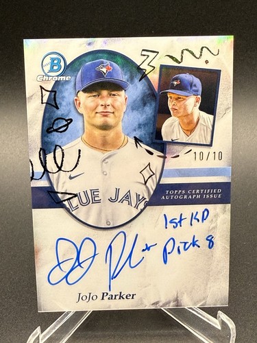 JoJo Parker #DPPA-JP 2025 Bowman Draft Prospect Portrait Autograph card
