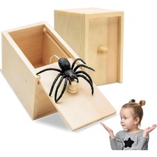 Spinnenbox, Holz, Geschenk, Party, Halloween, Streichspiel, Kinder, Erwachsene