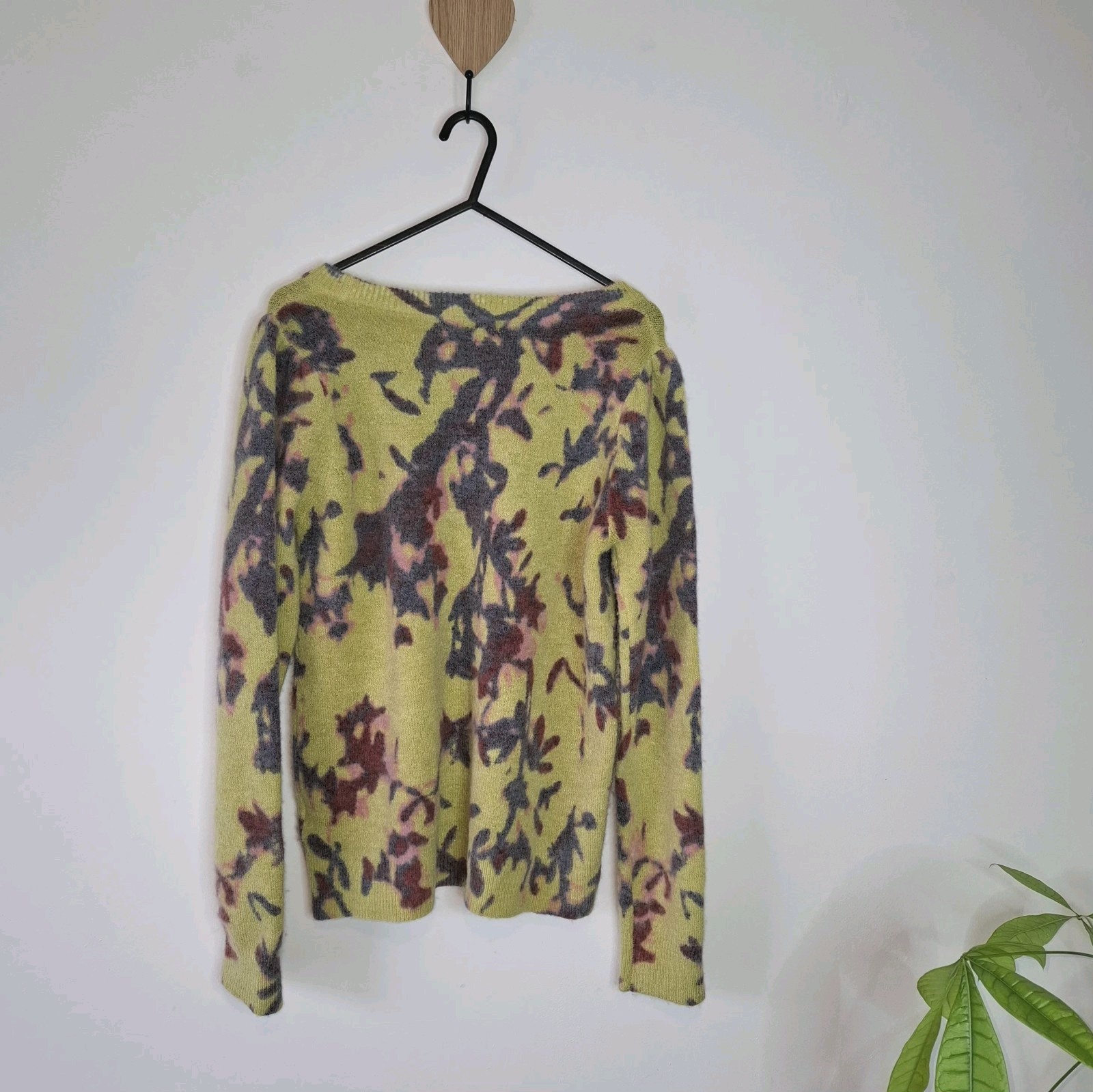 White Stuff Lime Green Patterned Jumper Wool Blen… - image 4